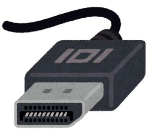 DisplayPortケーブルのイラスト