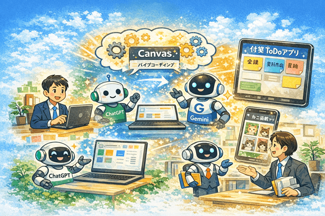 バイブコーディング ChatGPT Gemini