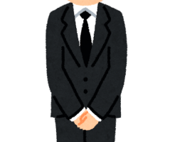 喪服の男性のイラスト